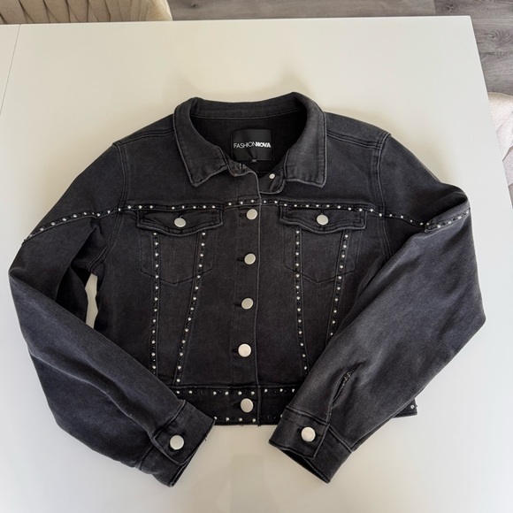 Gray Jean Jacket - Picture 2 of 11